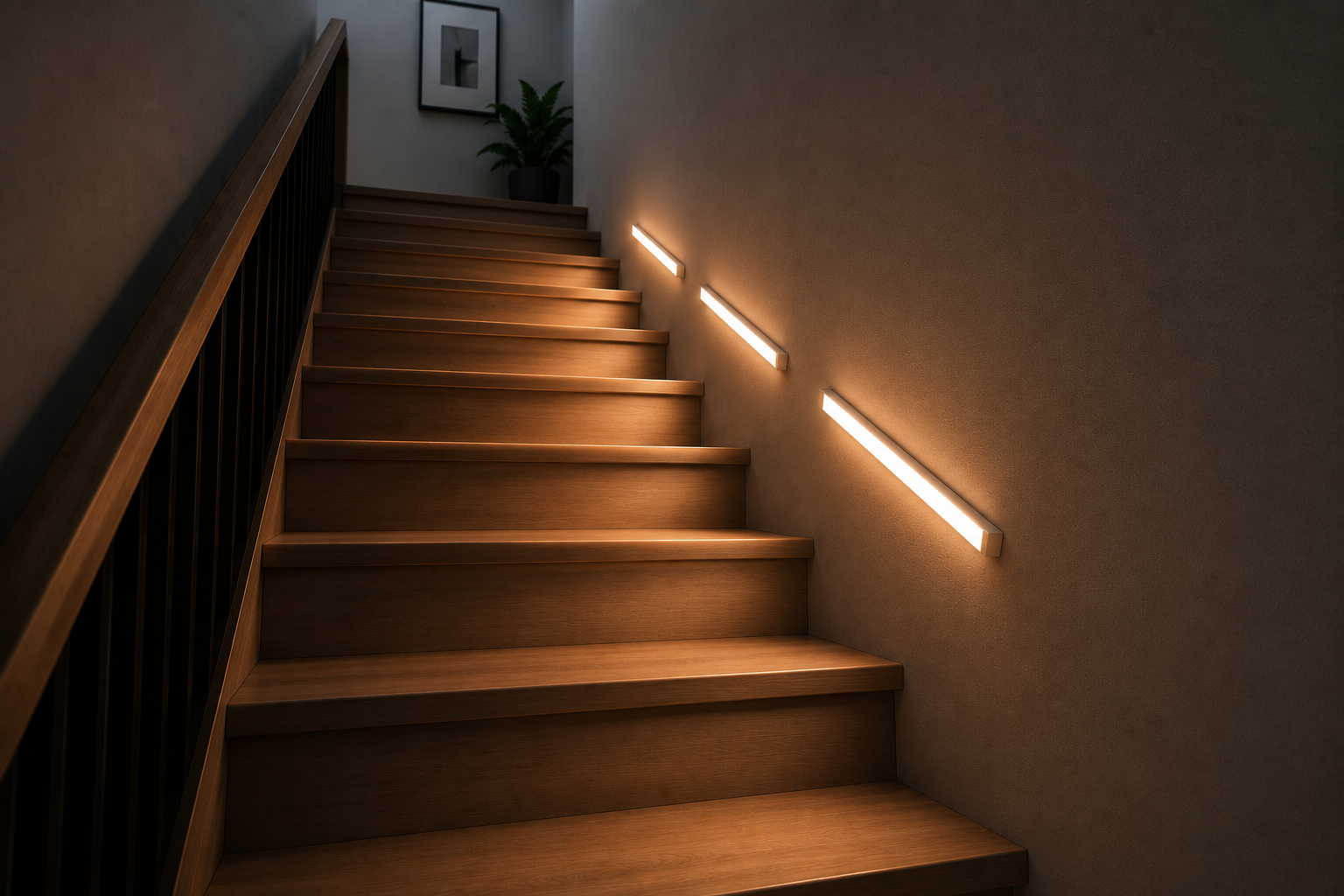 NUVRA LED sur un escalier